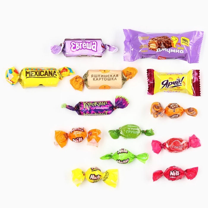 Сладкий подарок детский новогодний &laquo;Змейки&raquo;, конфеты и и заготовка для открытки, 500 г.