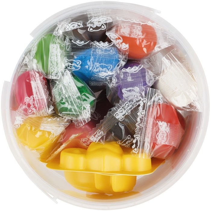 Тесто для лепки 12 цветов по 30 г Мульти-Пульти Тесто для лепки 12 цветов по 30 г Мульти-Пульти "Чебурашка", пластиковое ведро + 2 формочки, корекс