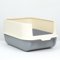 Туалет закрытый с откидным верхом 36 х 51 х 34 см, серый