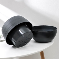 Горшок для цветов с поддоном «Япония», 2 л, цвет графитовый Горшок для цветов с поддоном «Япония», 2 л, цвет графитовый