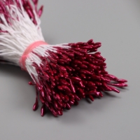 Тычинки для искусственных цветов глянец "Рисинки" бордо набор 360 шт длина 6 см