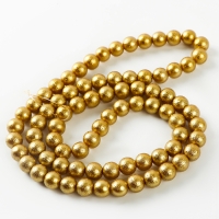 Бусины из стекла, набор 78 шт., размер 1 шт. — 10 мм, цвет жёлтое золото Бусины из стекла, набор 78 шт., размер 1 шт. — 10 мм, цвет жёлтое золото