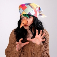 Карнавальный набор &laquo;Баба-Яга&raquo;, косынка лоскутная, парик, нос