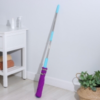 Швабра с отжимом Доляна, насадка из микрофибры &laquo;Плетенка&raquo; 80 гр, стальная ручка 119 см