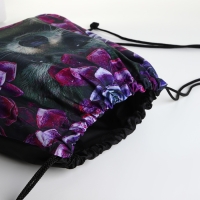 Мешок для обуви на шнурке, цвет чёрный/сиреневый