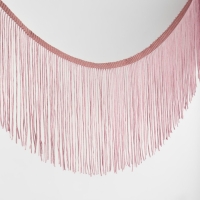 Тесьма декоративная «Бахрома», 15 см, 5 ± 0,5 м, цвет пудровый Тесьма декоративная «Бахрома», 15 см, 5 ± 0,5 м, цвет пудровый