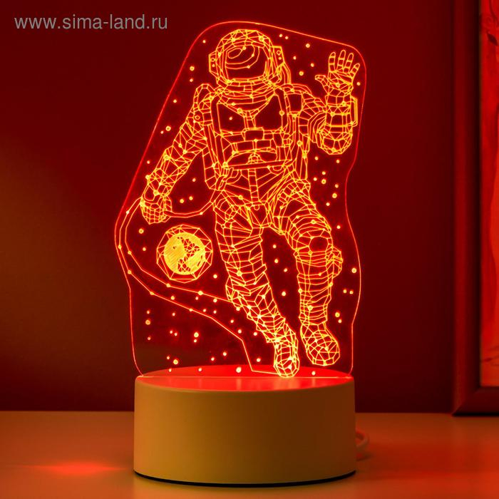 Светильник "Космонавт" LED RGB от сети 9,5х10х21 см RISALUX
