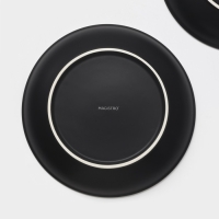 Набор тарелок керамических Magistro Matt black, 950 мл, 23,5×4 см, 2 шт Набор тарелок керамических Magistro Matt black, 950 мл, 23,5×4 см, 2 шт