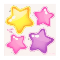 Декор на стену «Единорог», 5 карточек в комплекте Декор на стену «Единорог», 5 карточек в комплекте