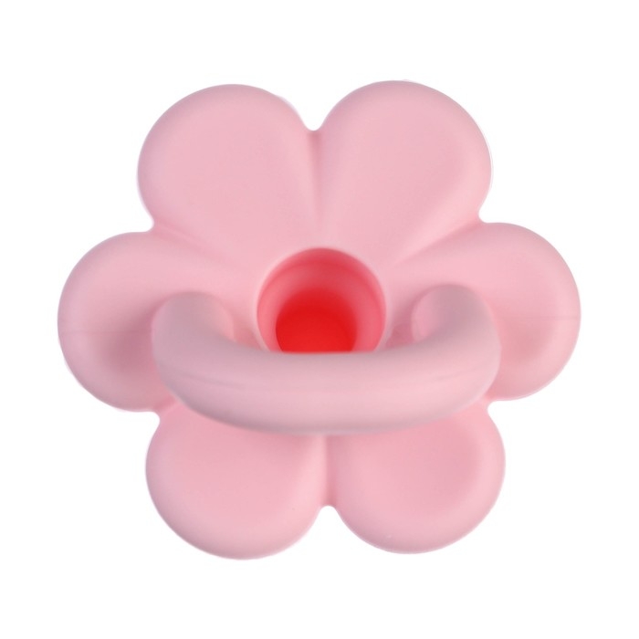 Соска - пустышка цельносиликоновая классическая &laquo;Цветочек&raquo;, от 0 мес., цвет розовый
