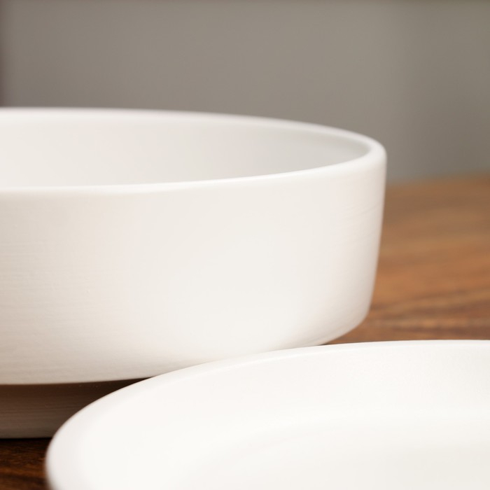 Горшок бонсайница Горшок бонсайница "Огма" белая, 2 л