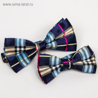 Галстук - бабочка для мальчика и папы «Набор для фотосессии», 2 шт., цвет синий, M&B Галстук - бабочка для мальчика и папы «Набор для фотосессии», 2 шт., цвет синий, M&B