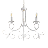 Люстра "Айрис" 3xE14 40Вт белый с золотой патиной 66х66х46-105 см BayerLux