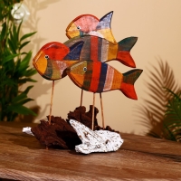 Сувенир "Рыбки" дерево 40х20х30 см Сувенир "Рыбки" дерево 40х20х30 см