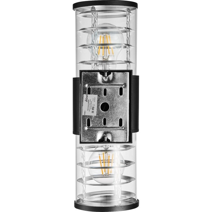 Светильник настенный, накладной Duwi TECHNO, 170х108х320мм, 2хЕ27, алюм/стекло, IP65, черный Светильник настенный, накладной Duwi TECHNO, 170х108х320мм, 2хЕ27, алюм/стекло, IP65, черный