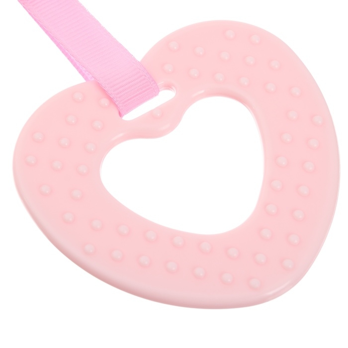 Комфортер - игрушка &laquo;Зайка&raquo;, погремушка, прорезыватель, цвет розовый, Mum&Baby