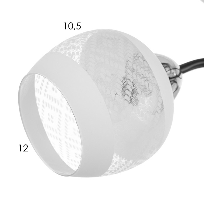 Люстра Люстра "Мона" 3х60Вт Е27 Хром, чёрный 53х53х28см