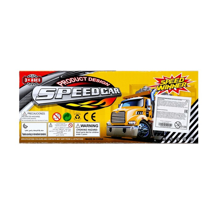 Грузовик инерционный «Перевозчик» с погрузчиком, цвета МИКС Грузовик инерционный «Перевозчик» с погрузчиком, цвета МИКС