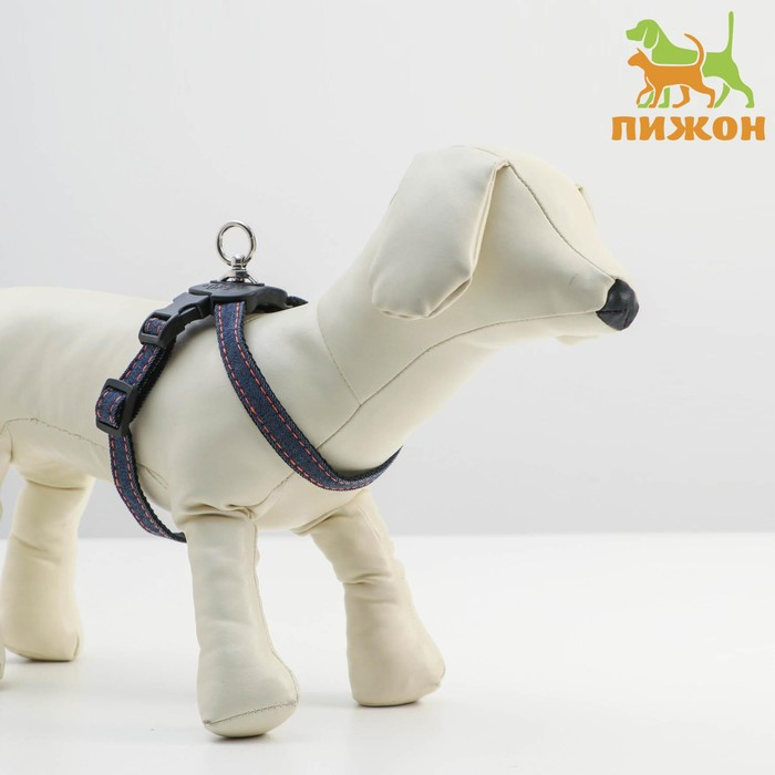 Шлейка многоразмерная регулируемая быстросъемная, ОГ+ОШ 40-70 см, до 15 кг, джинс-черная Шлейка многоразмерная регулируемая быстросъемная, ОГ+ОШ 40-70 см, до 15 кг, джинс-черная