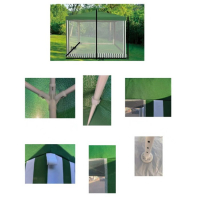 Шатер садовый 3*3м зеленый, закрытый Шатер садовый 3*3м зеленый, закрытый