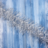 Мишура новогодняя № 16, двойная ,d-45+45мм, 200 см,серебро Мишура новогодняя № 16, двойная ,d-45+45мм, 200 см,серебро