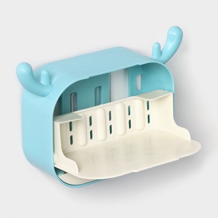 Мыльница &laquo;Барашек&raquo;, пластик, 15,5&times;10,5&times;4 см, цвет голубой