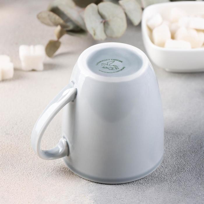 Кружка &laquo;Акварель&raquo;, 270 мл, фарфор, цвет светло-серый