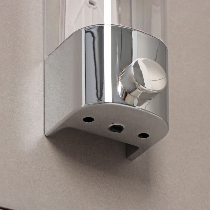 Диспенсер механический для антисептика и жидкого мыла, 500 мл, цвет серебристый