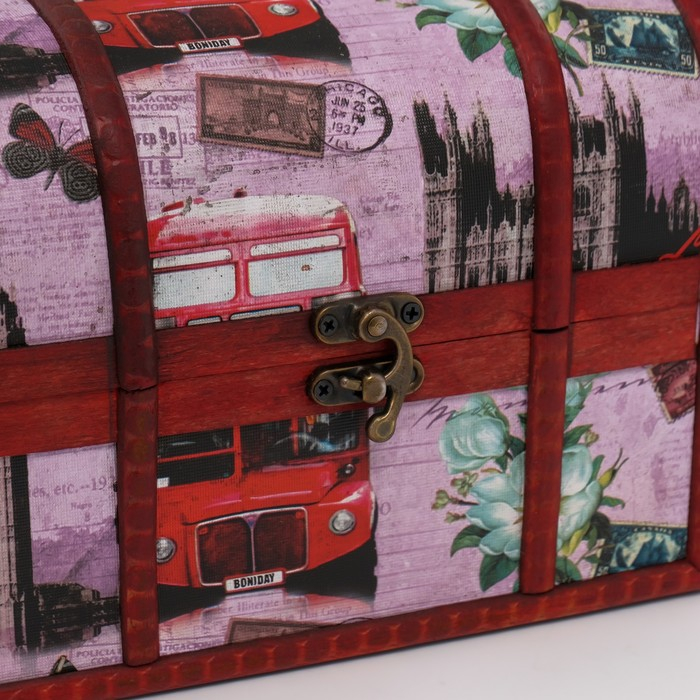 Шкатулка дерево сундучок Шкатулка дерево сундучок "Путешествие по Европе" 15х20х15 см