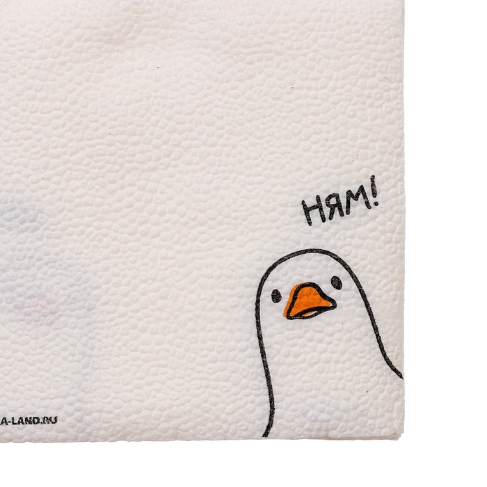 Салфетки бумажные однослойные Салфетки бумажные однослойные "Гусь"ням 24х24 см, набор 20 шт.