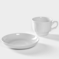 Чайная пара фарфоровая &laquo;Тюльпан&raquo;, 250 мл, блюдце d=15 см