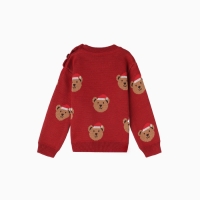 Джемпер вязаный Крошка Я "Новогодние медвежата" рост 92-98 см