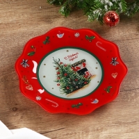 Новый год. Тарелка стеклянная &laquo;Новогодний уют&raquo;, 20 см