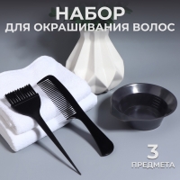Набор для окрашивания, 3 предмета, цвет чёрный Набор для окрашивания, 3 предмета, цвет чёрный