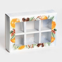 Новый год. Коробка под 6 конфет "Время Чудес", 13,7 х 9,8 х 3,8 см, кондитерская упаковка Новый год. Коробка под 6 конфет "Время Чудес", 13,7 х 9,8 х 3,8 см, кондитерская упаковка