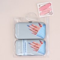 Набор маникюрный &laquo;TOUCH&raquo;, 7 предметов, PVC - чехол, цвет голубой