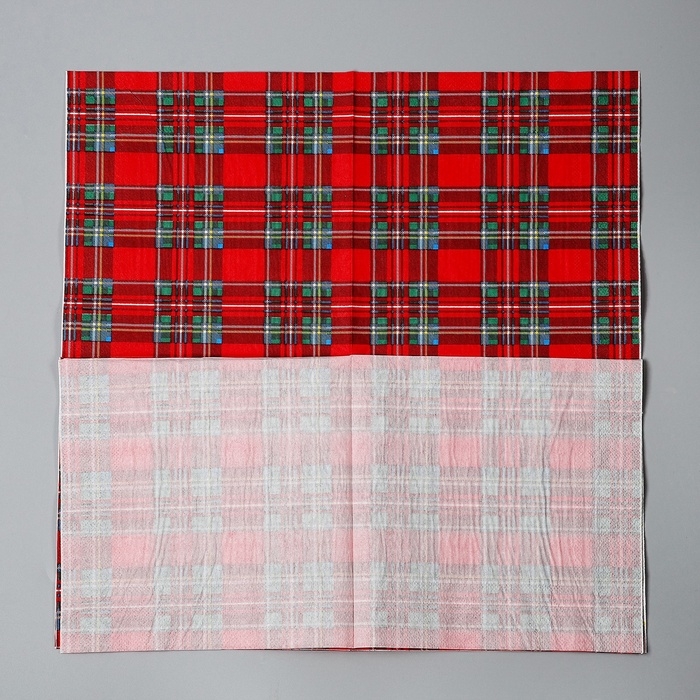 Новый год! Салфетки бумажные «Клеточка», в наборе 20 шт. Новый год! Салфетки бумажные «Клеточка», в наборе 20 шт.