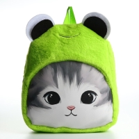 Рюкзак плюшевый детский для девочки &laquo;Котолягушка&raquo;, 30х25х7 см