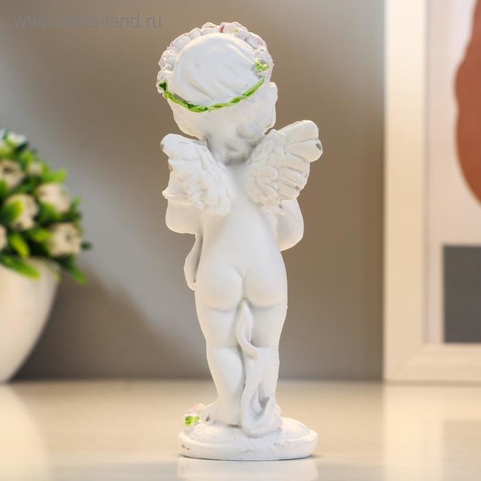 Сувенир полистоун Сувенир полистоун "Ангел в розовом венке с букетом роз" МИКС 10,5х3,8х3,5 см