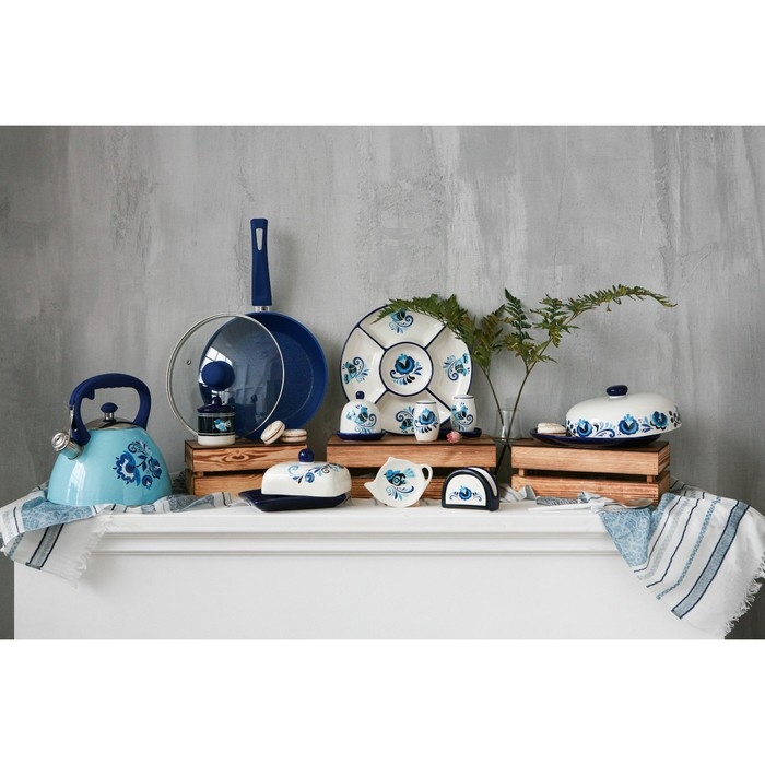 Менажница 5 ячеек Доляна &laquo;Свиристель&raquo;, d=26 см, цвет белый