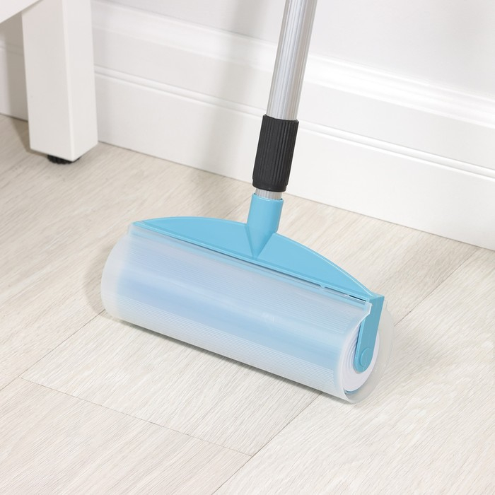 Силиконовый ролик для чистки мебели и уборки пола, алюминиевый черенок, 20×9×52(92) см Силиконовый ролик для чистки мебели и уборки пола, алюминиевый черенок, 20×9×52(92) см