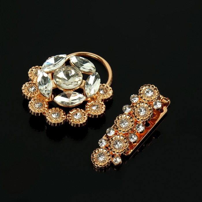 Декоративная застёжка, 9,4 &times; 4,5 см, цвет золотой