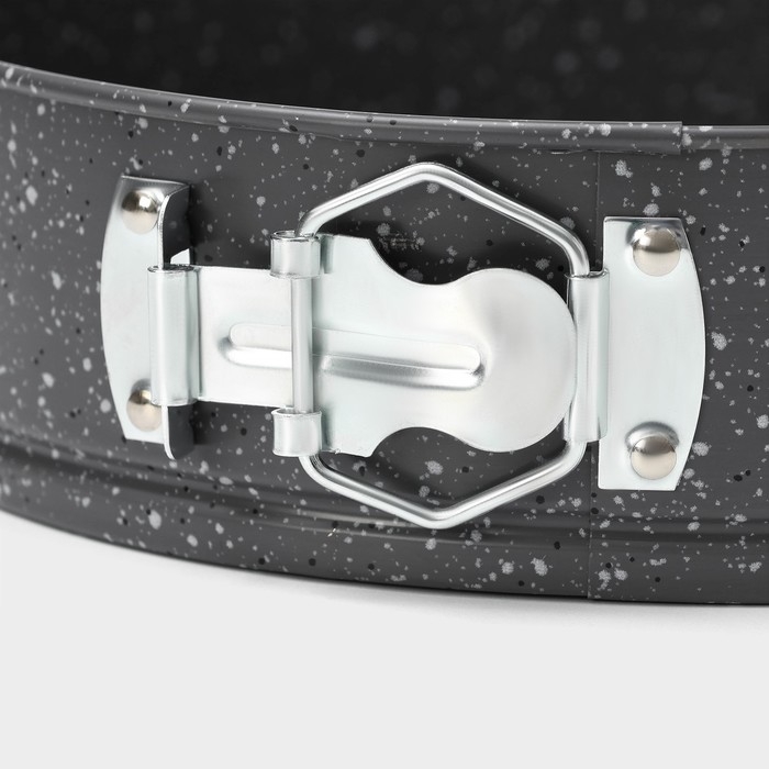 Форма Доляна для выпечки Элин &laquo;Мрамор&raquo;, 24&times;6,5 см, съёмное дно, антипригарное покрытие, цвет серый