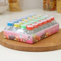 Набор стеклянных солонок Доляна &laquo;Грани&raquo;, 30 мл, 3,5&times;7 см, 24 предмета, цвет МИКС