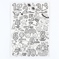Магнит-раскраска многоразовая &laquo;Цифры&raquo;, 21 &times; 29,7 см
