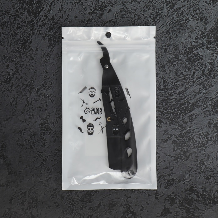 Опасная бритва, шаветт, без лезвия, 13,3 &times; 21 &times; 2,8 см, стальная, цвет чёрный