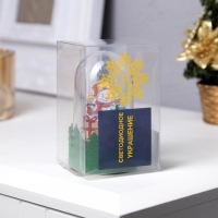 Светодиодная фигура под куполом &laquo;Снеговик&raquo; 6 &times; 10 &times; 6 см, дерево, батарейки LR1130х3 ( в комплекте), свечение тёплое белое