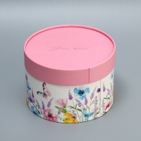 Набор шляпных коробок 3 в 1, упаковка подарочная, &laquo;Акварель&raquo;, 16 х 10, 14 х 9, 13 х 8.5 см