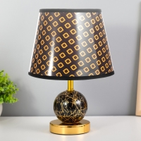 Настольная лампа "Амалия" E14 40Вт черный золото 20х20х30 см RISALUX Настольная лампа "Амалия" E14 40Вт черный золото 20х20х30 см RISALUX
