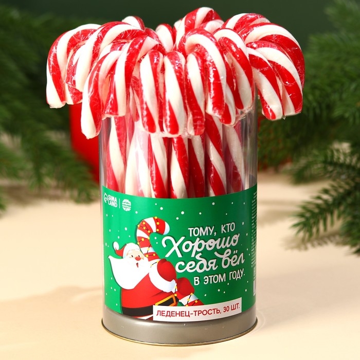 Леденец-трость &laquo;Тому, кто хорошо себя вёл&raquo;, со вкусом вишни, 26 г. х 30 шт.